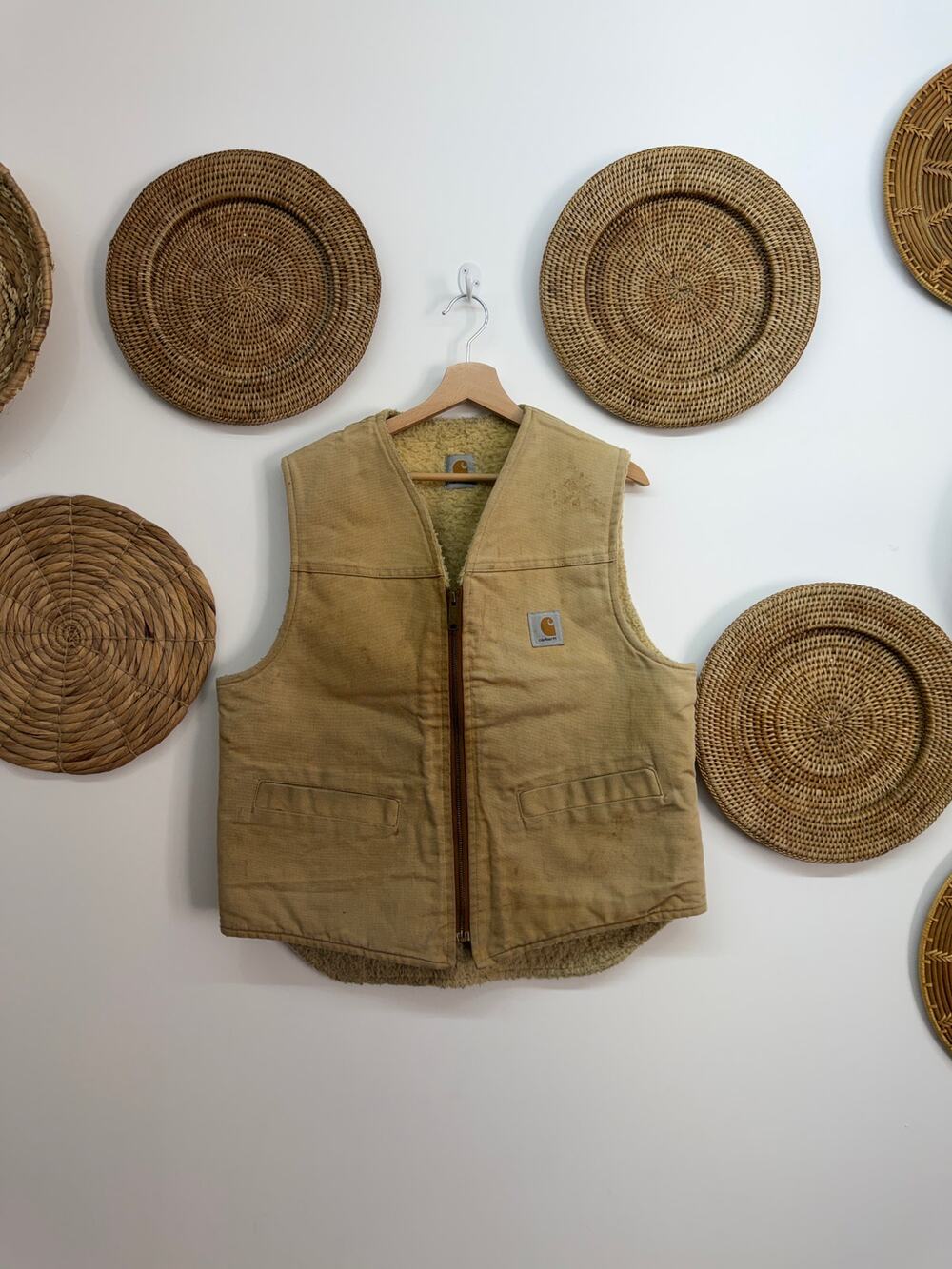 Vintage Carhartt Sherpa Lined Duck Vest Mens